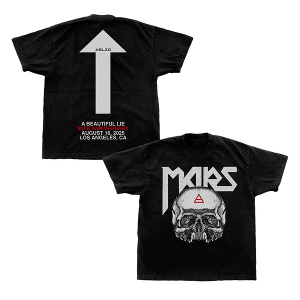 Thirty Seconds To Mars T-Shirt Uomo/Donna, Modello Monolith Black, Rock Band Tee, Cotone, Maniche Corte, Taglia WhiteXL