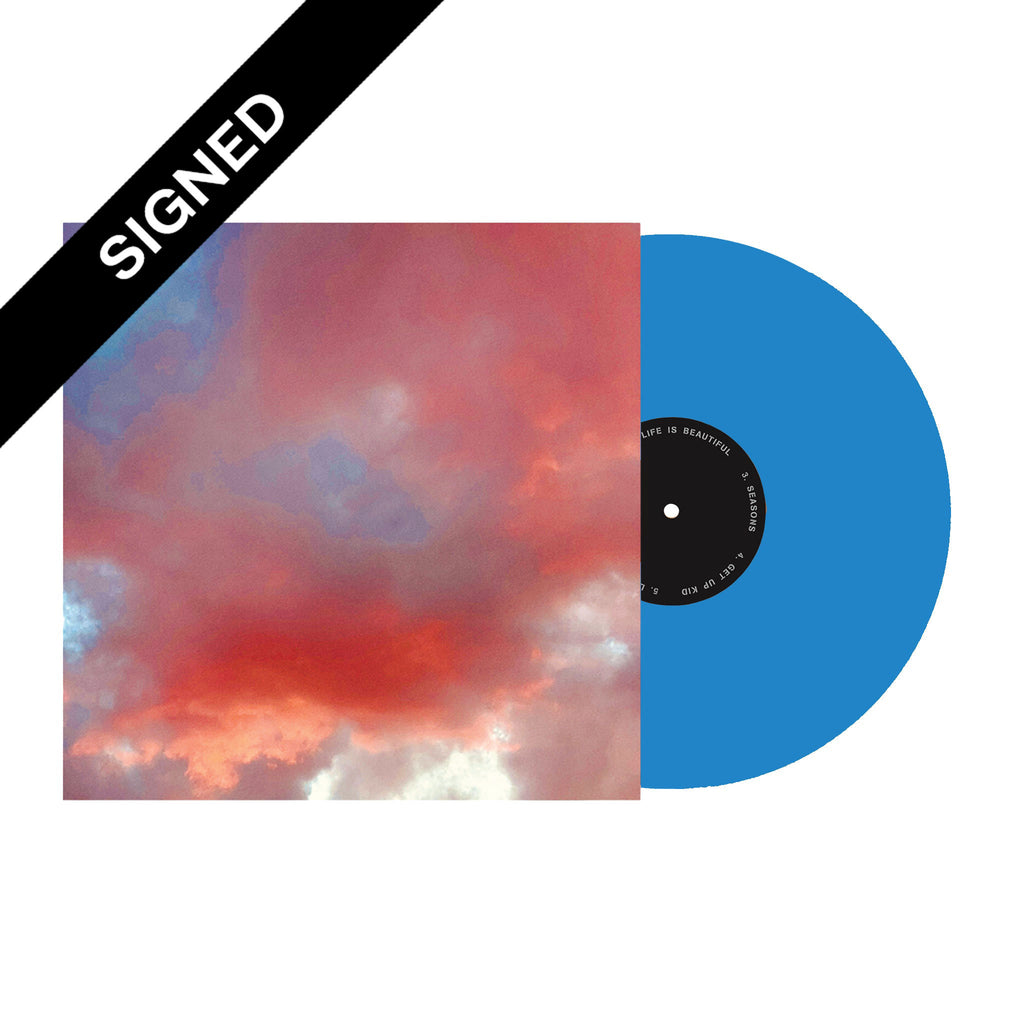 Thirty Seconds To Mars It's the end of the world but it's a beautiful day signed vinyl blue variant