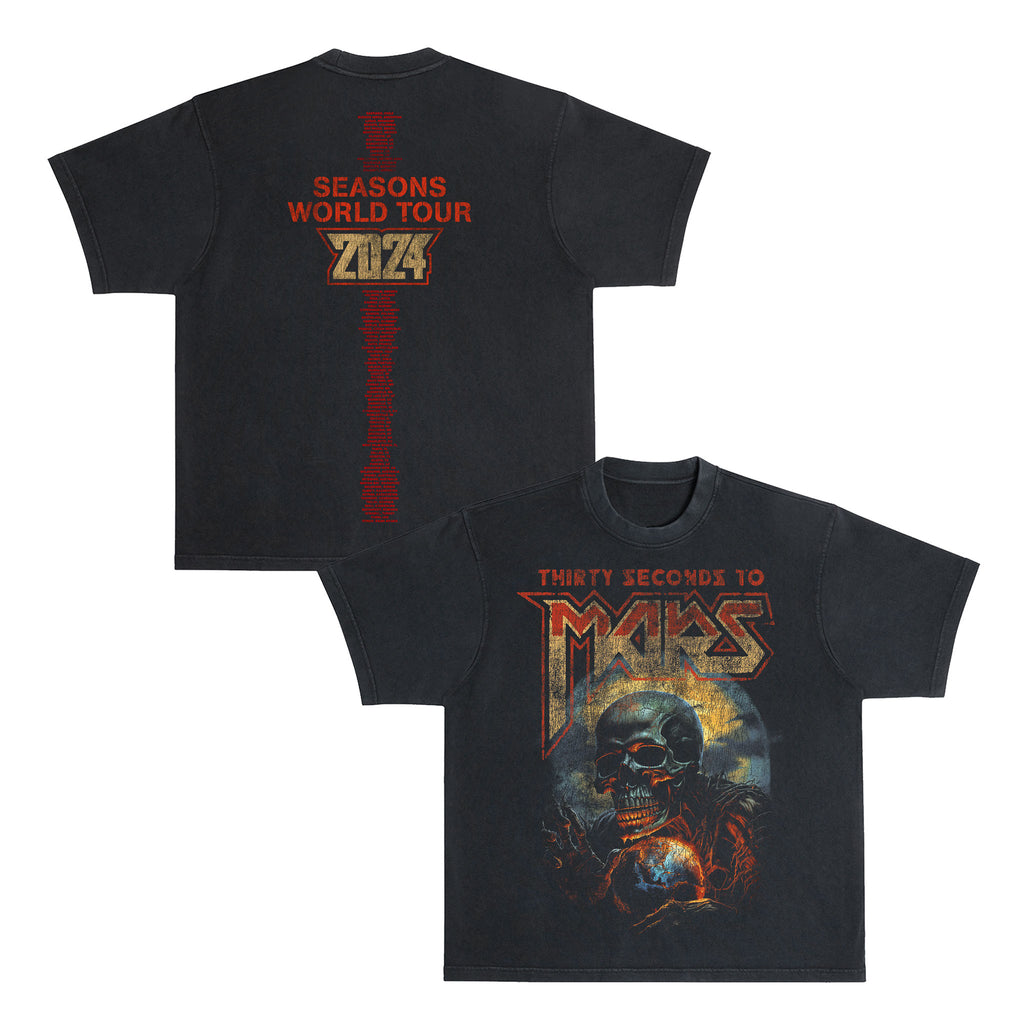 SEASONS WORLD TOUR VINTAGE MARS SKULL TEE