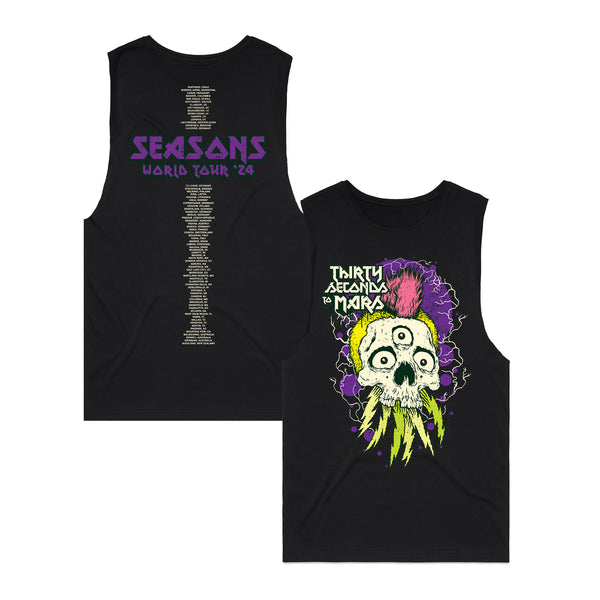 Seasons World Tour Mohawk Skull Tank – Thirty Seconds To Mars Store
