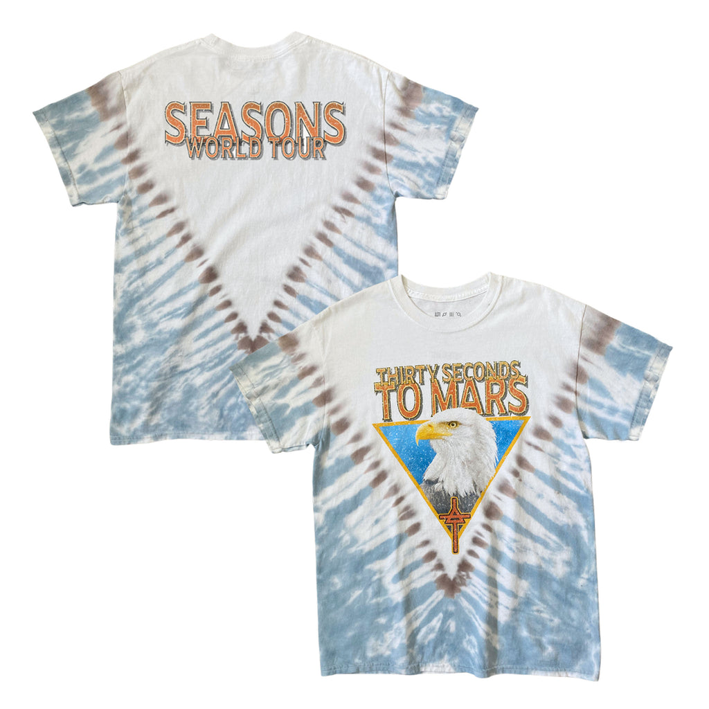Seasons World Tour Tie Dye Eagle Tee Thirty Seconds To Mars 