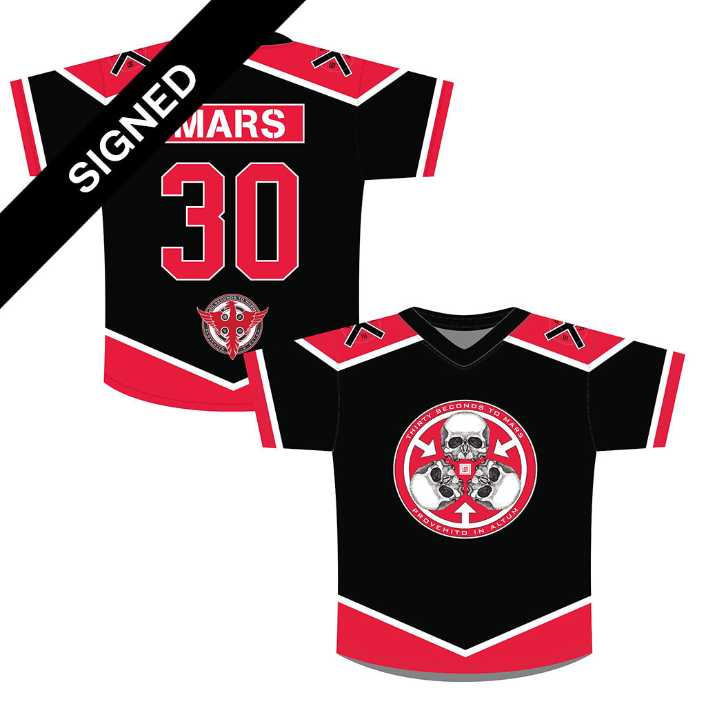 Thirty Seconds to Mars Signed MARS Jersey – Authentic, Hand-Autographed Band Memorabilia.