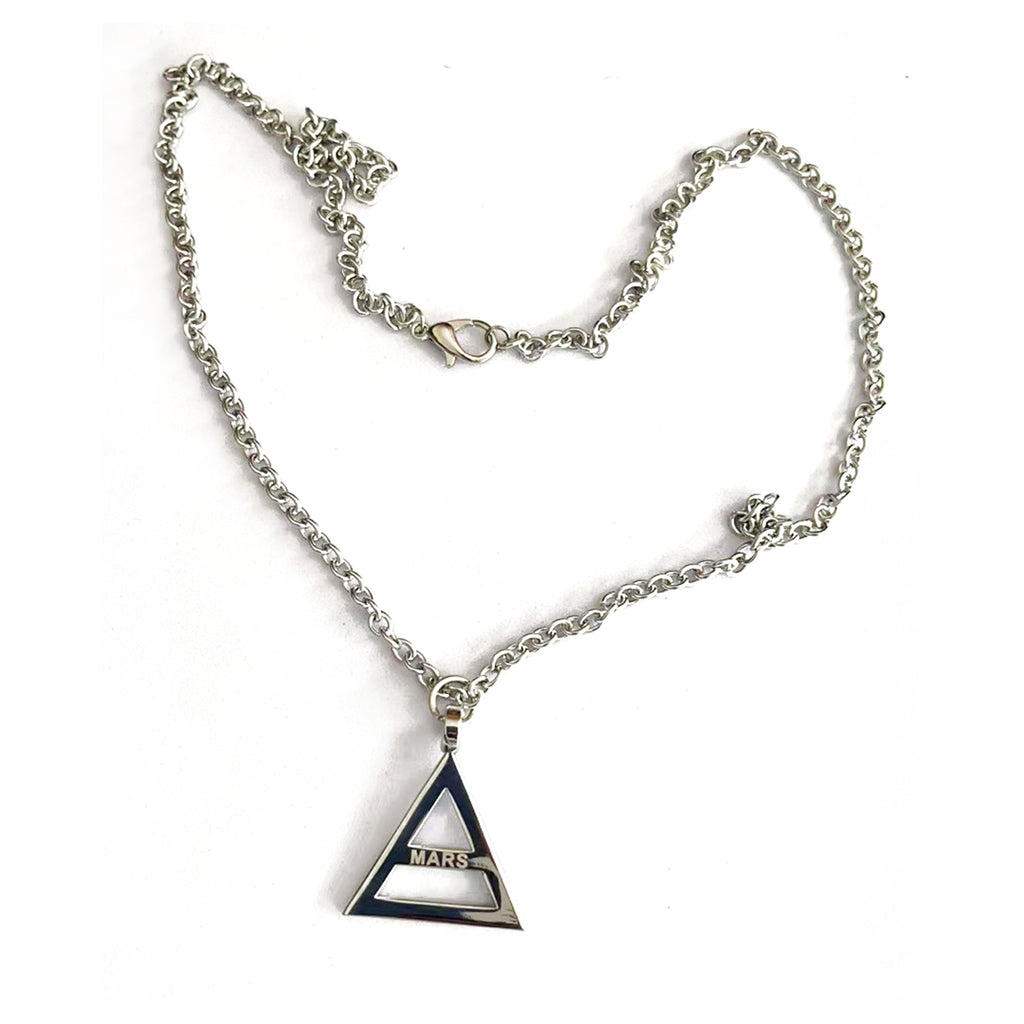 THIRTYSECONDSTOMARS TRIAD ENGRAVED MARS NECKLACE SILVER PLATED