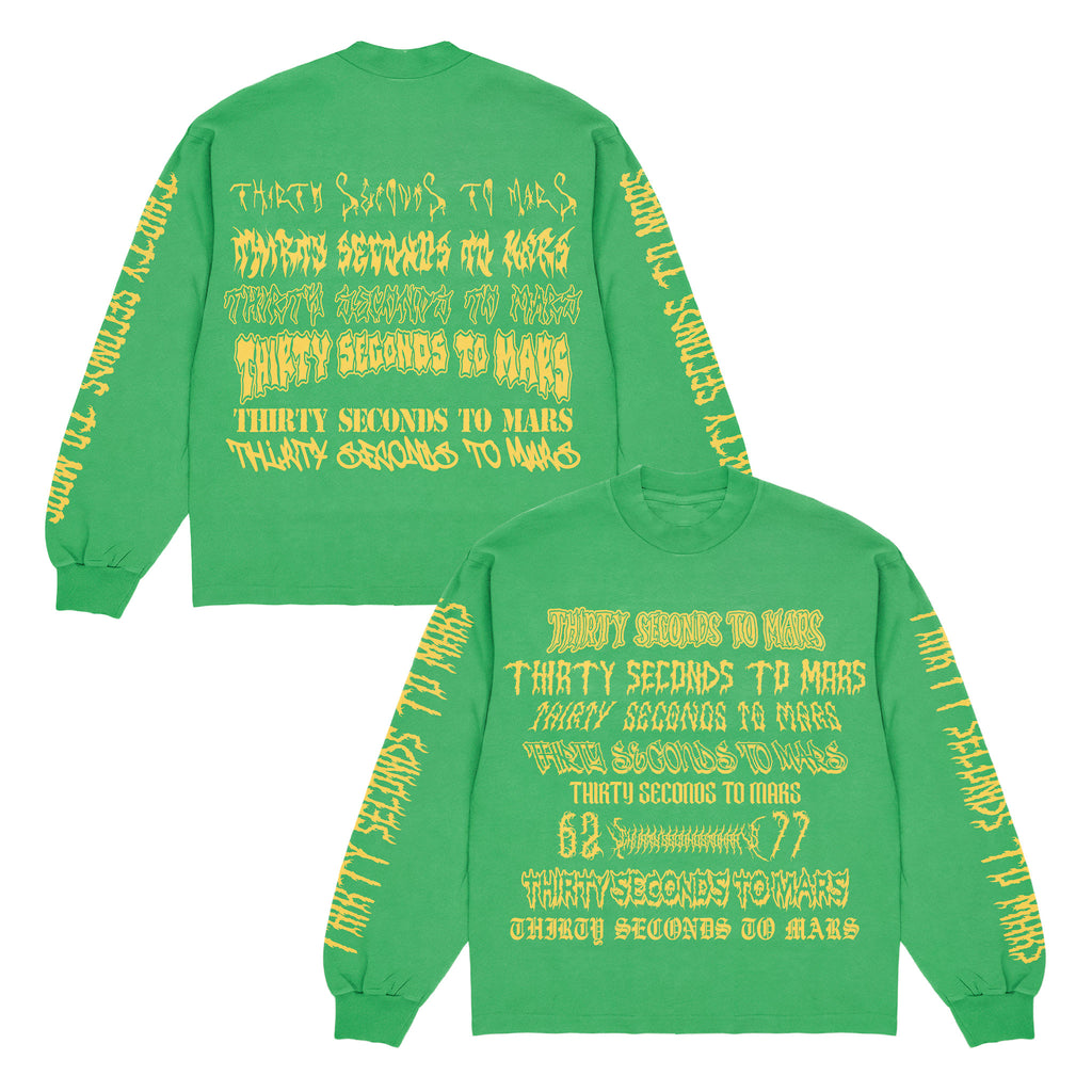 Thirty Seconds To Mars HEAVY METAL LONG SLEEVE GREEN