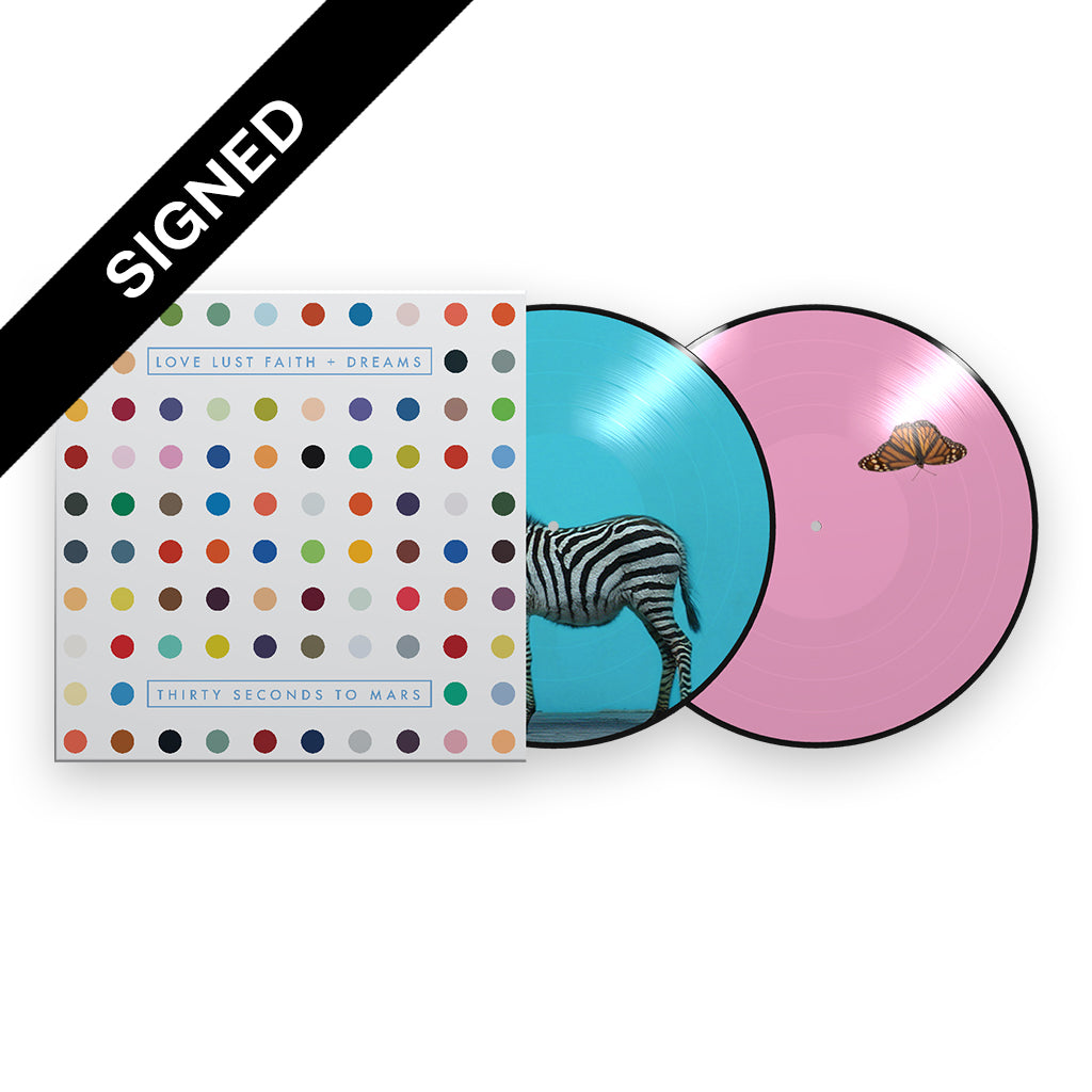 LOVE LUST FAITH + DREAMS VINYL SIGNED THIRTY SECONDS TO MARS